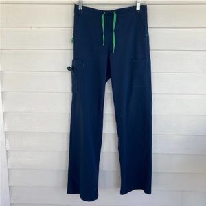 Carhartt Navy and Kelly Green ForceFlex Media Scrub Cargo Pants Size S